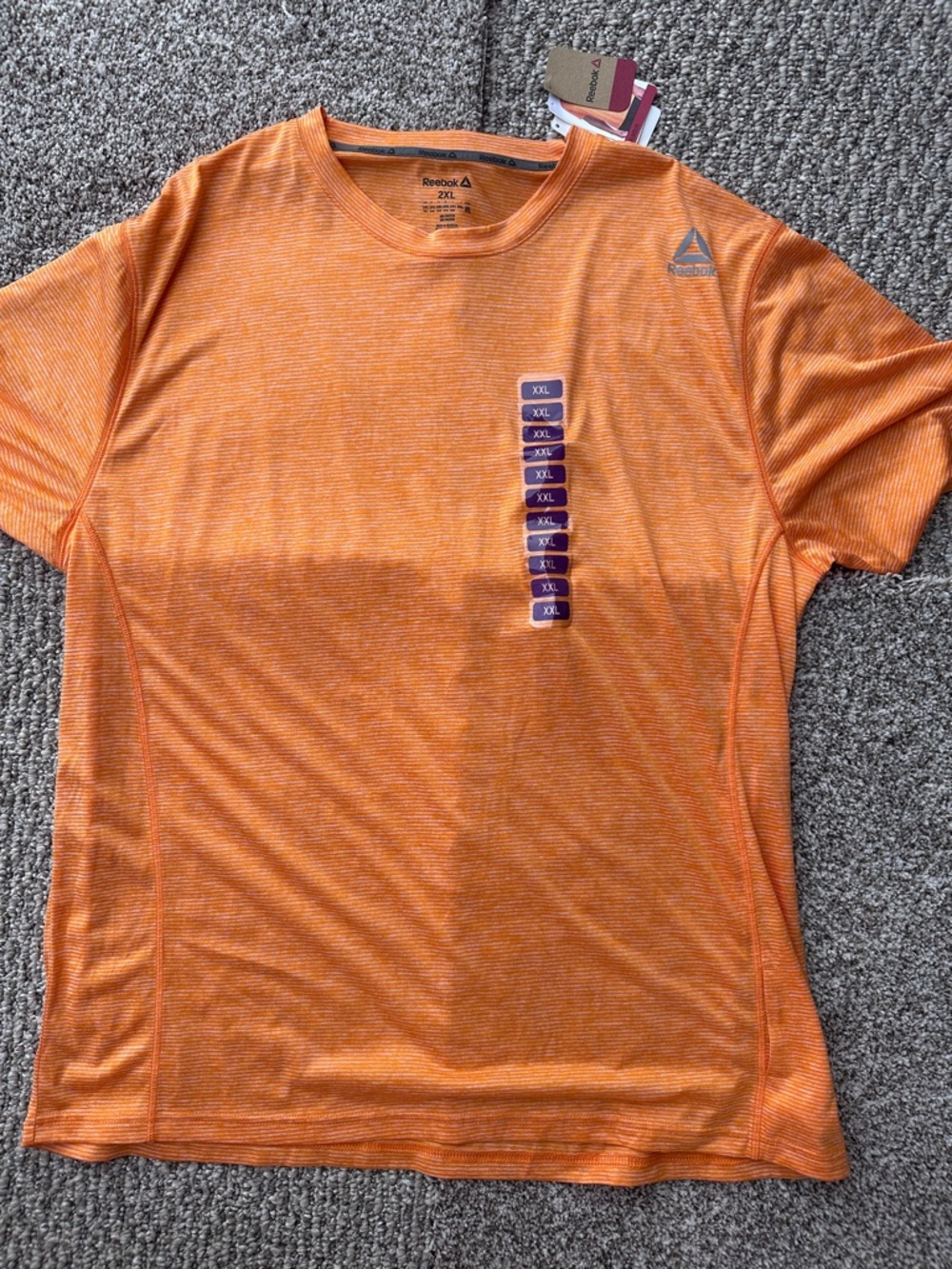 Reebok Orange Short Sleeve Athletic Tee